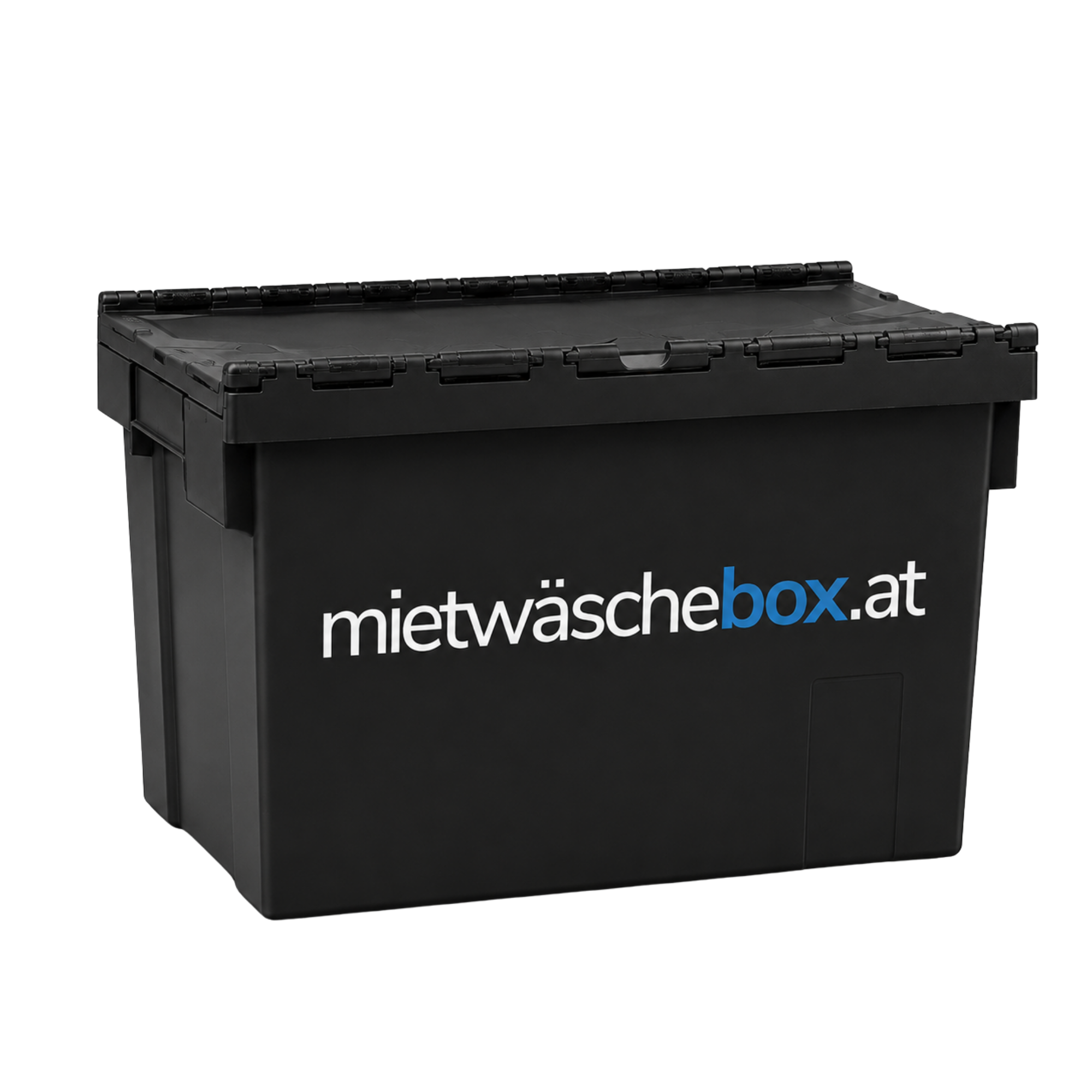 Schwarze Mietwäschebox für Single-Bettwäsche in Ferienwohnungen